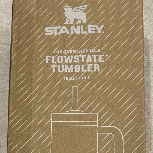 Stanley Brown 40oz Tumbler Laser w/ Pink Gem Straw Topper & Brown Boot Sleeve lv - Picture 5 of 6